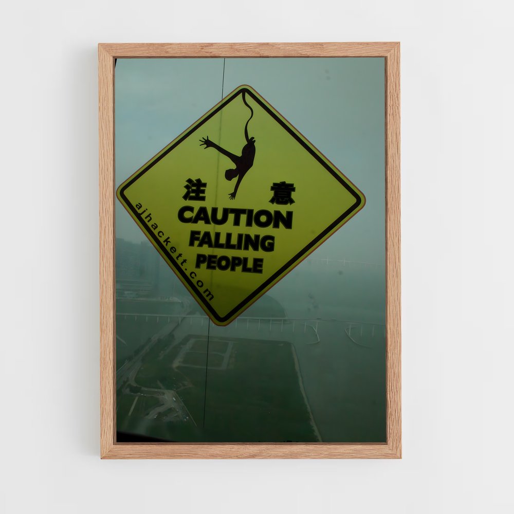 Poster Alerte au Bungee – affiche Saut à l’élastique (vue 4)